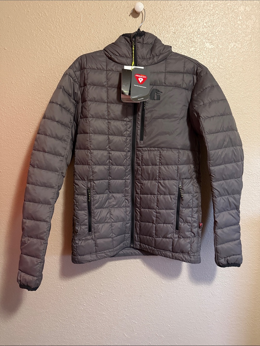 New Men's Gator Waders Timber Gray Quilted Hooded Puffer Jacket